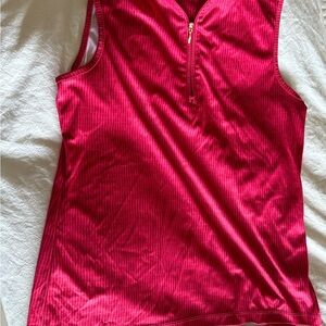 Jordan Women's Bold Pink Zip Tank Top